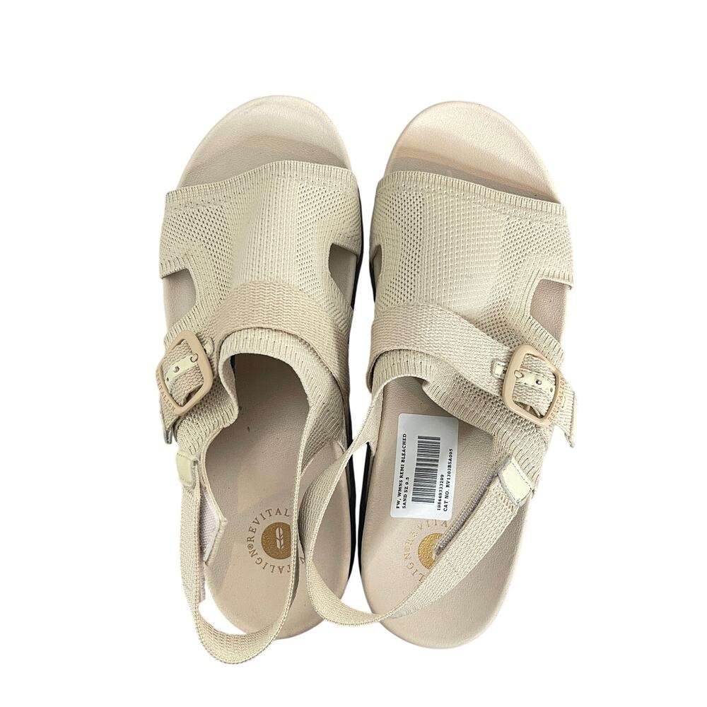 Revitalign Women’s Knit Comfort Sandals Size 9.5 Remi Bleached Sand Orthopedic - Picture 7 of 8